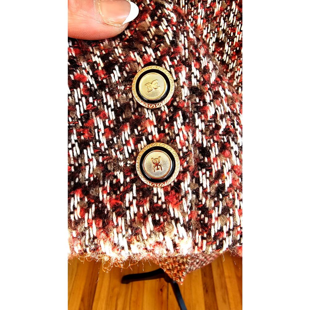 Sam Edelman Willow Blazer Jacket Chevron Tweed Sz XS - Picture 6 of 9
